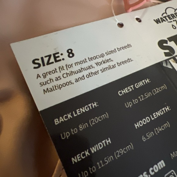 RIFRUF Pink/White Stormhunter Dog Raincoat, Sakura, 8 (XS) - Picture 8 of 9